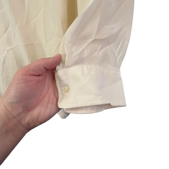 Ralph Lauren cream 100% silk button down green label - Picture 7 of 15